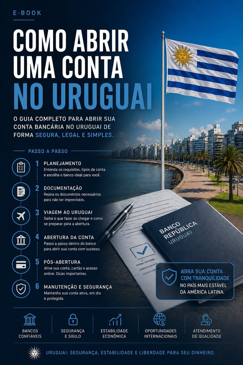 Capa do ebook Conta Bancária no Uruguai