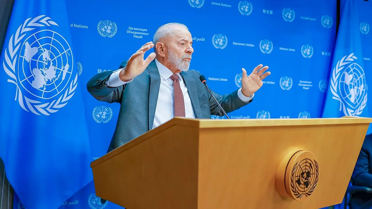 O presidente Luiz Inácio Lula da Silva em entrevista coletiva na sede da ONU, em Nova York, em foto de arquivo de setembro de 2024 (Foto: Ricardo Stuckert/PR, CC BY-SA 2.0, via Wik