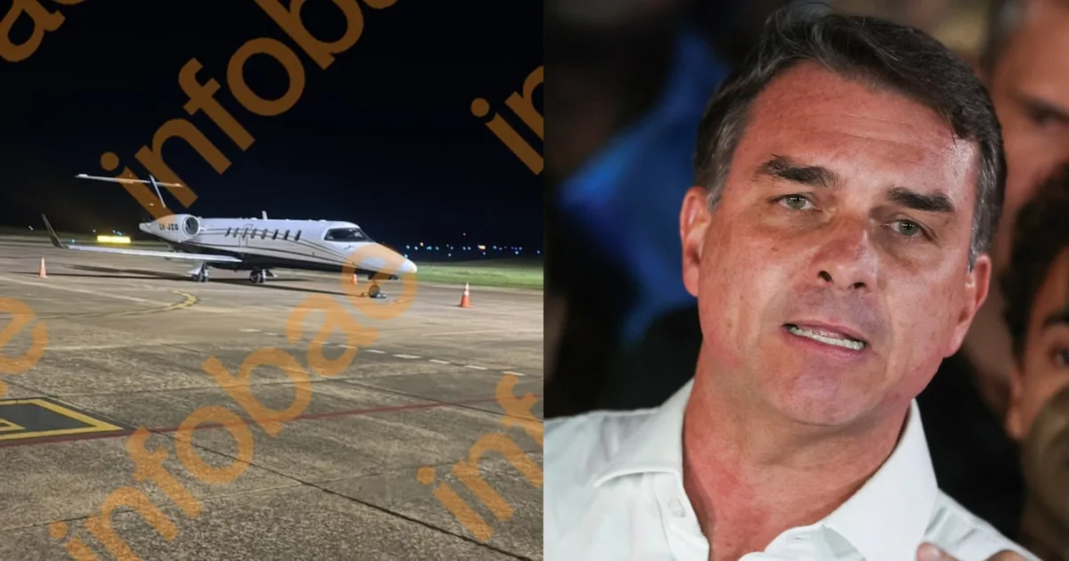 Flávio Bolsonaro e jato privado