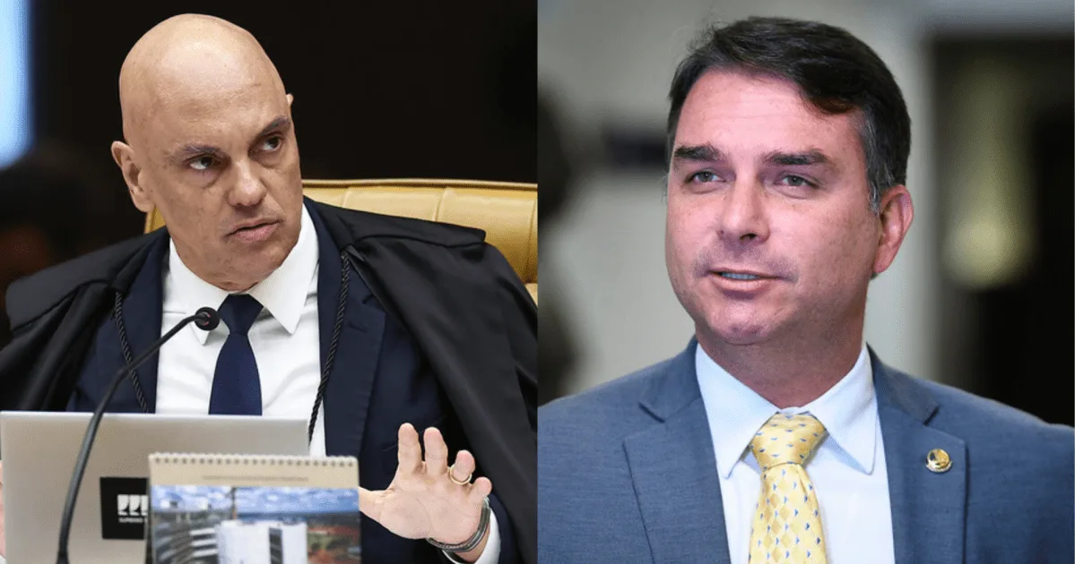 Alexandre de Moraes e Flávio Bolsonaro