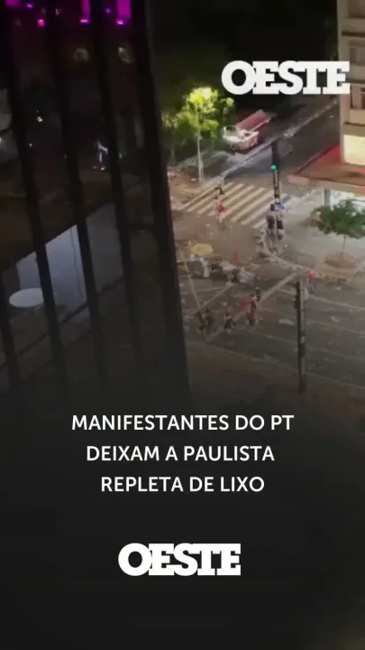 Manifestantes do PT deixam a Paulista repleta de lixo após ato final de Lula