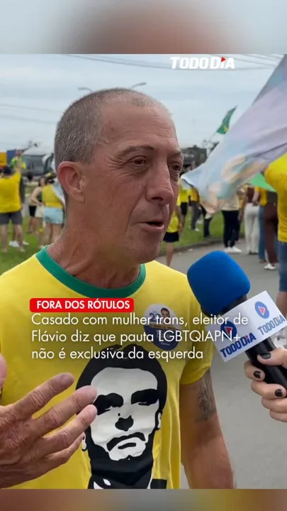 Apoiador de Flávio casado com mulher trans diz que pautas LGBT não são exclusividade da esquerda