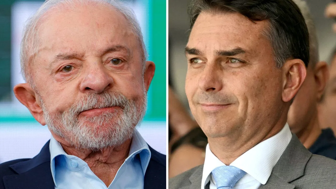 Lula e Flávio Bolsonaro (Foto: reprodução/montagem)