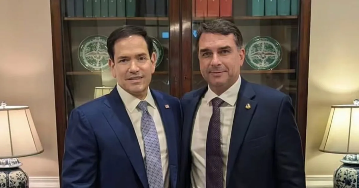Marco Rubio e Flávio Bolsonaro